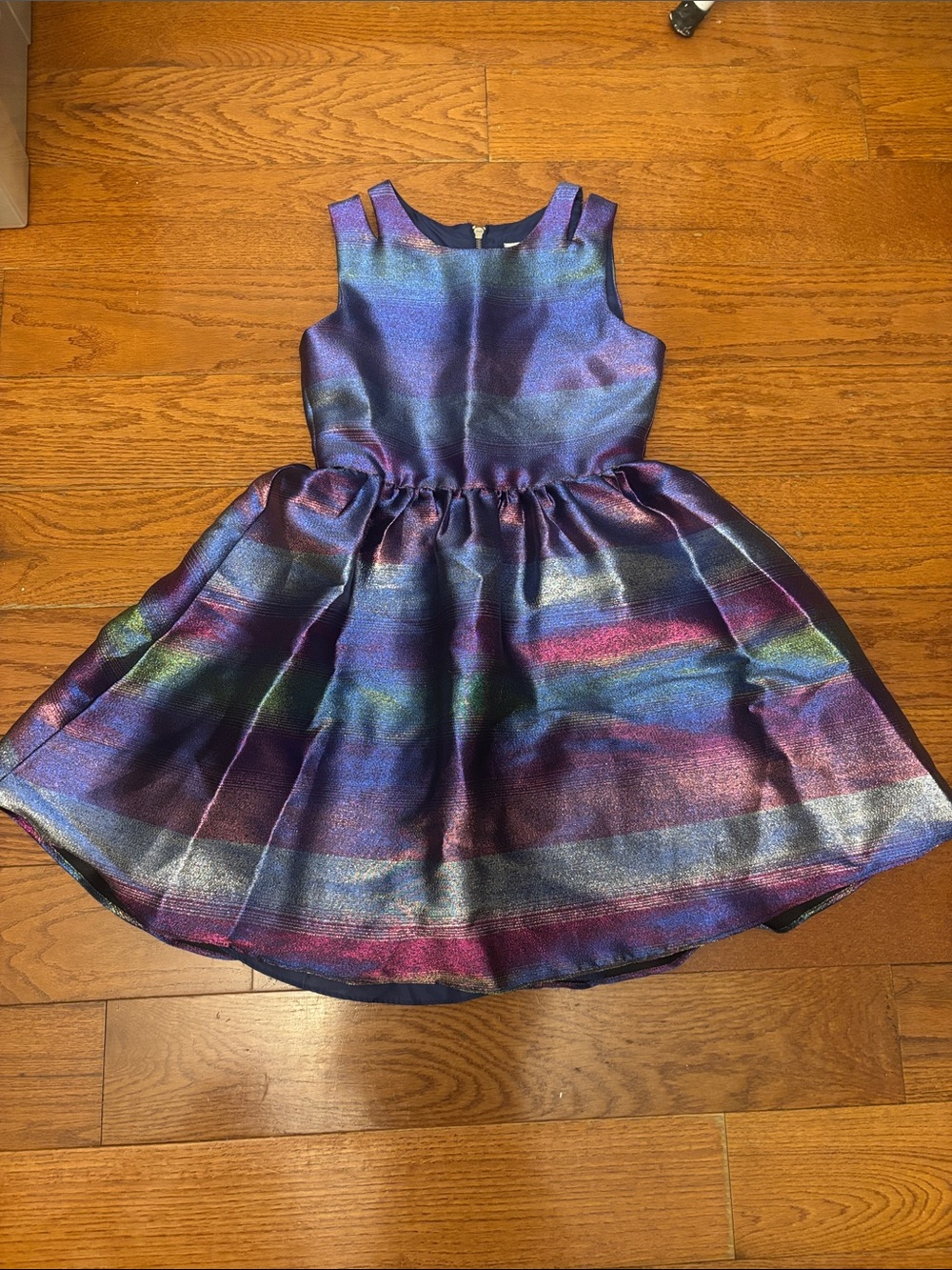 Girls' Iridescent Purple Party Dress
